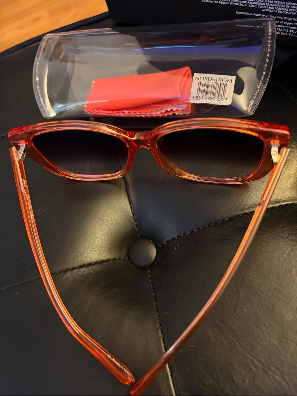 Quay Sunglasses - 54MM Coral Frame with Brown Gradient Fade Lenses
